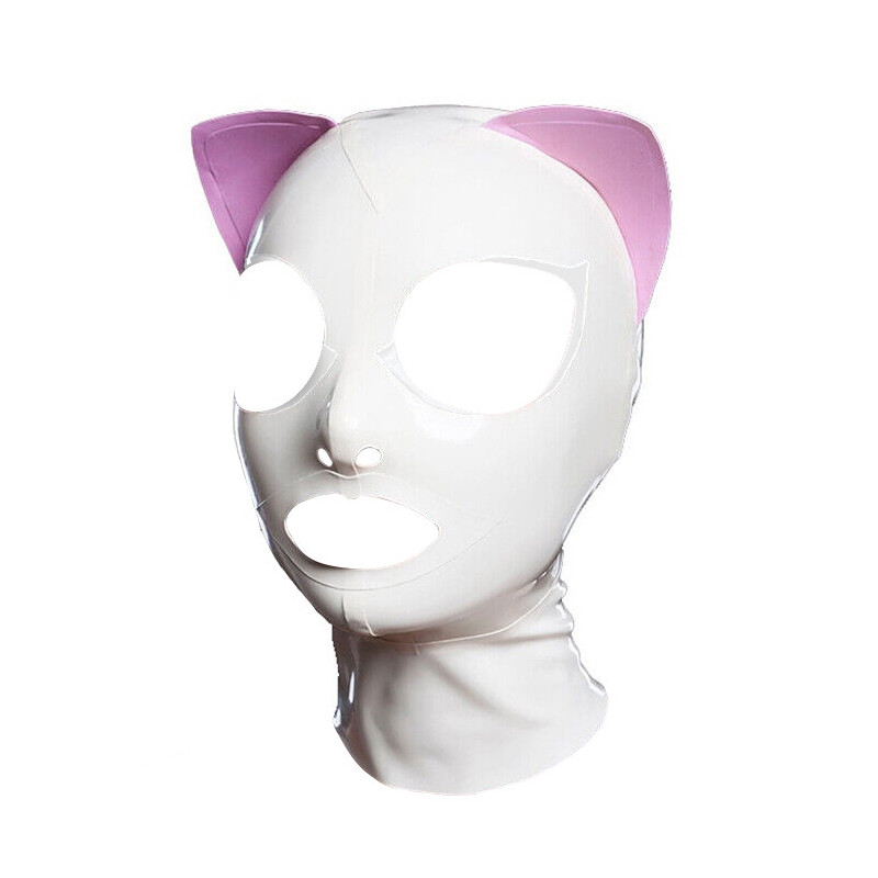 LateXcite Cagoule Cat Fetish Blanche
